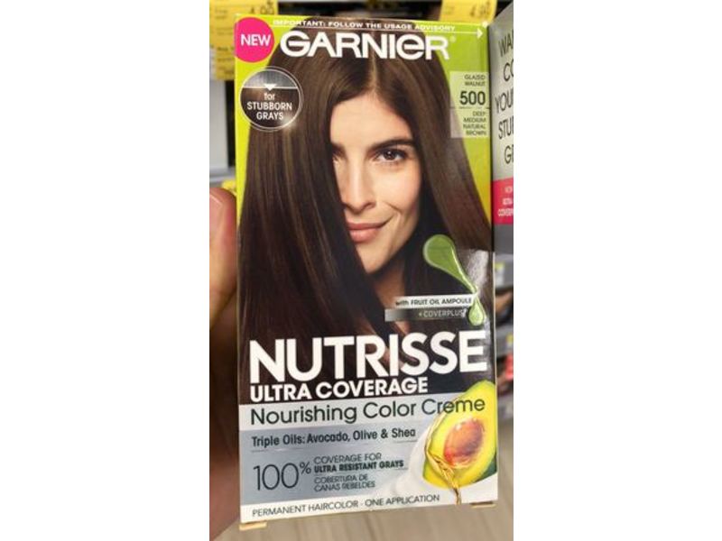 Garnier Nutrisse Ultra Coverage Hair Color Creme, Glazed Walnut 500