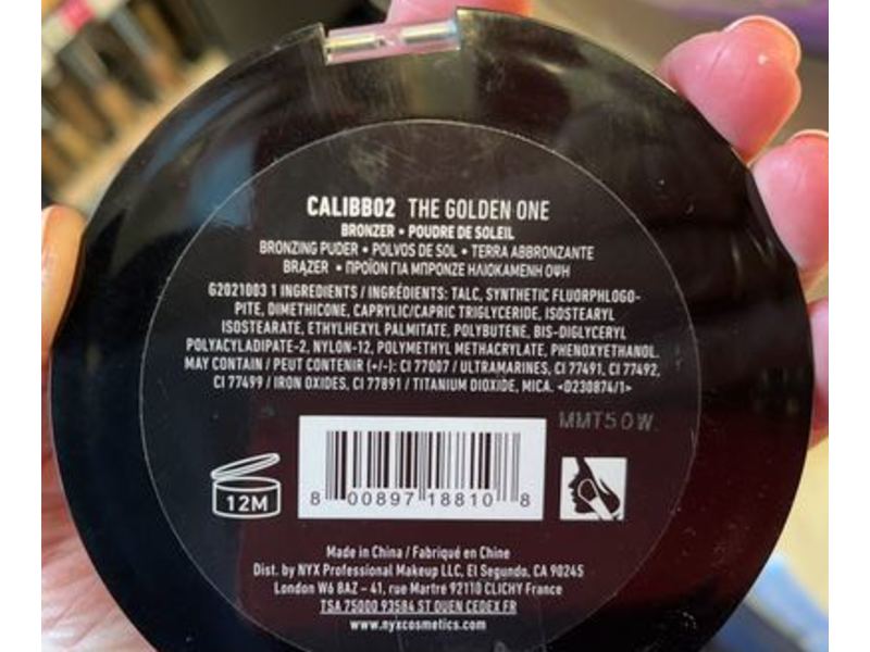 NYX Professional Makeup California Beamin Pressed Face, The Golden One, Bronzer, 0.49 oz/14 g