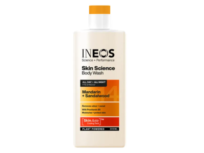 INEOS Skin Science Body Wash, Mandarin + Sandalwood, 300 mL