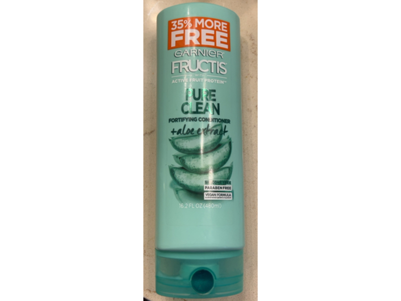 Garnier Fructis Pure Clean Fortifying Conditioner, Active Fruit Protein + Aloe Extract, 16.2 fl oz/480 mL