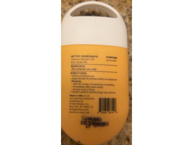 Evereden Premium Mineral Sunscreen Lotion, SPF 50, 2 fl oz/60 mL