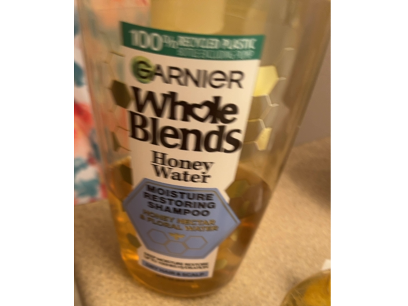 Garnier Whole Blends Moisture Restoring Shampoo, Honey Water, 28 fl oz/828 mL