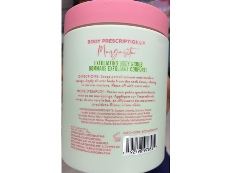 Body Prescriptions Exfoliating Body Scrub, Salt, 23.63 fl oz/670 g