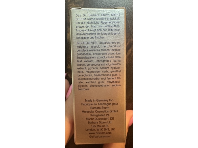 Dr. Barbara Sturm Night Serum, 0.33 fl oz/10 mL