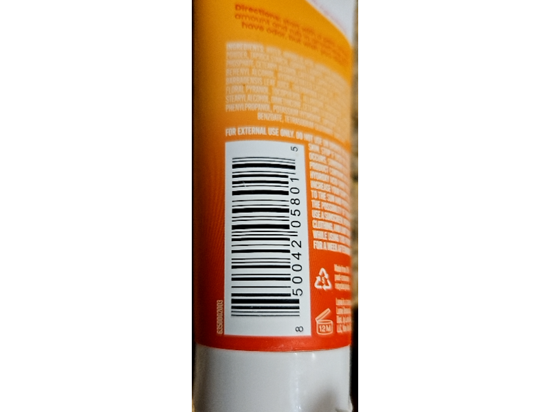 Lume Whole Body Invisible Cream Deodorant, Clean Tangerine, 2.2 oz/62 g