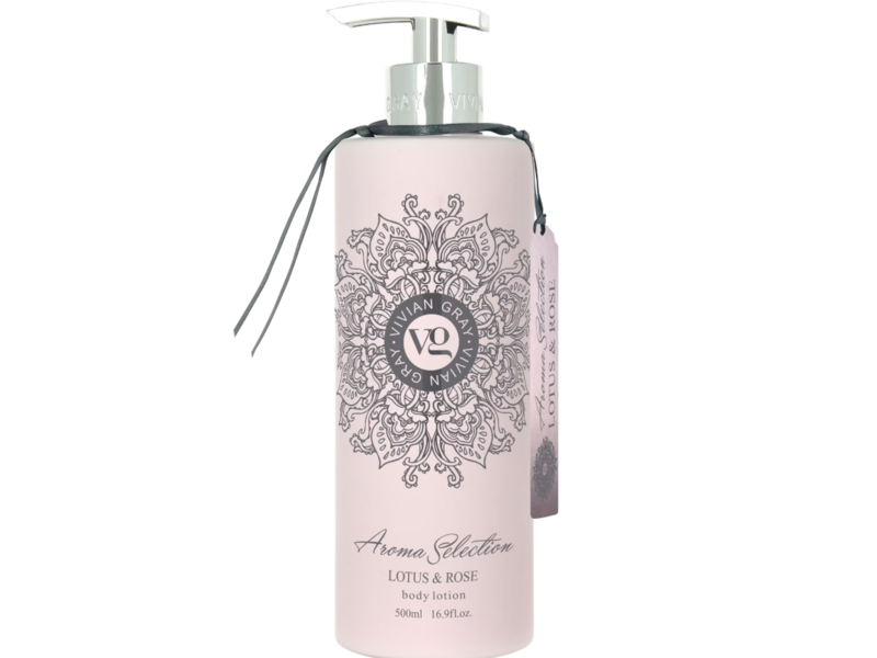 Vivian Gray Aroma Selection Body Lotion, Lotus & Rose, 16.9 fl oz/500 mL