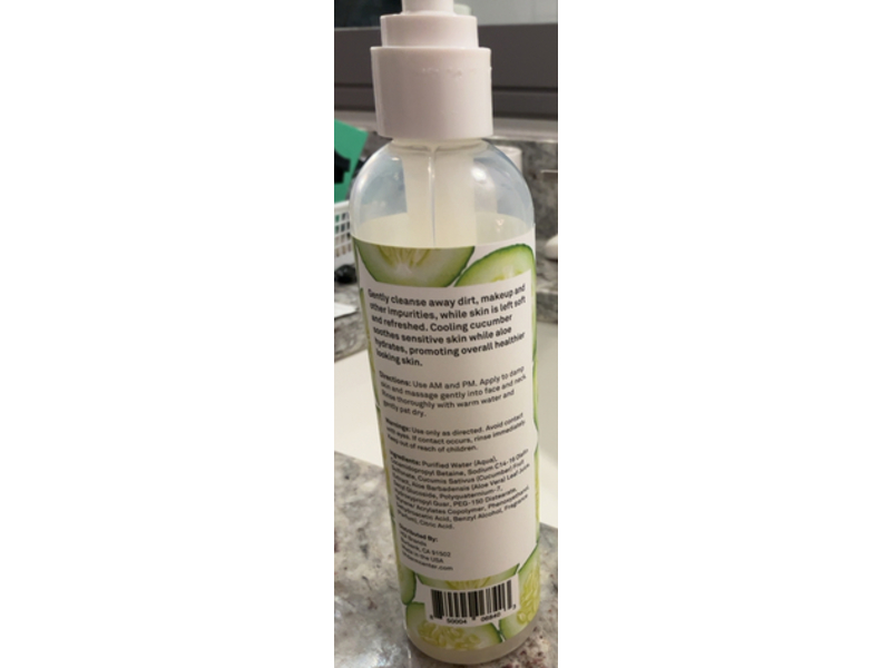 Bh Dermcenter Gentle Facial Cleanser, Cucumber & Aloe, fl oz/237 mL