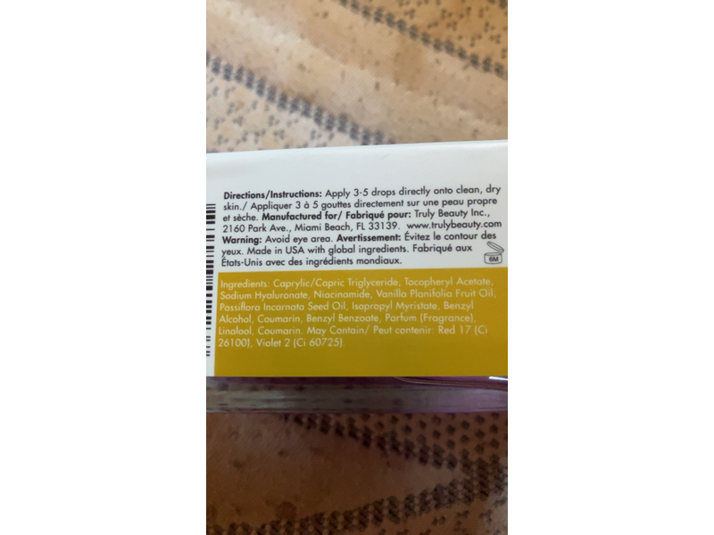 Truly Beauty Glazed Donut After Shave Oil, Coconut Grape Passion Fruit Lavender + Vitamin E, 3.1 fl oz/30 mL