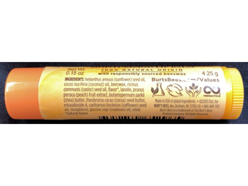 Burt's Bees Moisturizing Lip Balm, Sweet Peach, 0.15 oz/4.25 g