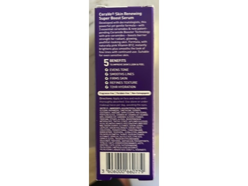 CeraVe Skin Renewing Super Boost Serum, Niacinamide, Peptides, Hyaluronic Acid & Lha, 1.7 fl oz/50 mL