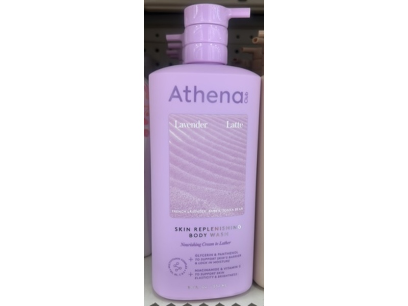 Athena Club Skin Replenishing Body Wash, Lavender Latte, 18 fl oz/532 mL