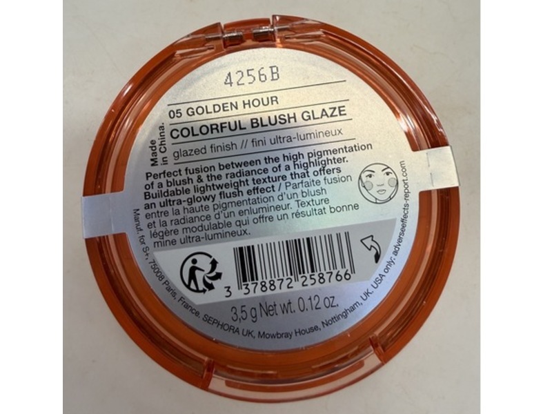 Sephora Colorful Blush, Golden Hour, 0.12 oz/3.5 g