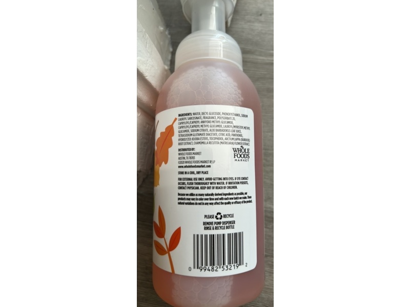 365 Whole Foods Market Foaming Scented Hand Soap, Lakeside Leaves, 12 fl oz/355 mL