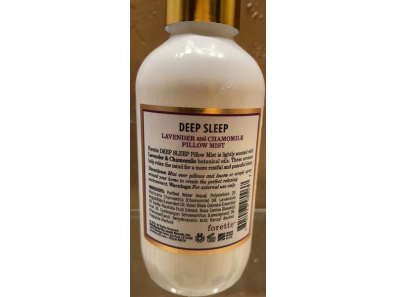 Forette Deep Sleep, Lavender And Chamomile Pillow Mist, 4 fl oz/118 mL