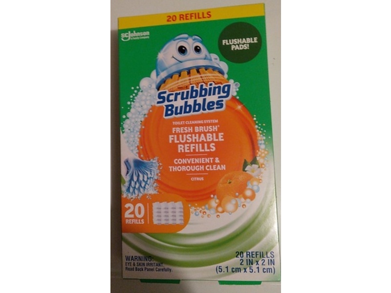 SC Johnson Fresh Brush Scrubbing Bubbles Refills , Citrus, 20 Count