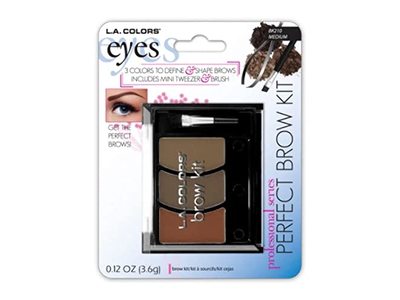 L.A. Colors Perfect Brow Kit, Medium, 0.12 0z/3.6 g