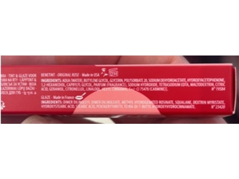 Benefit Benetint Pocket Pal Lip Tint & Glaze, Original Rose, 0.09 fl oz/2.6 mL