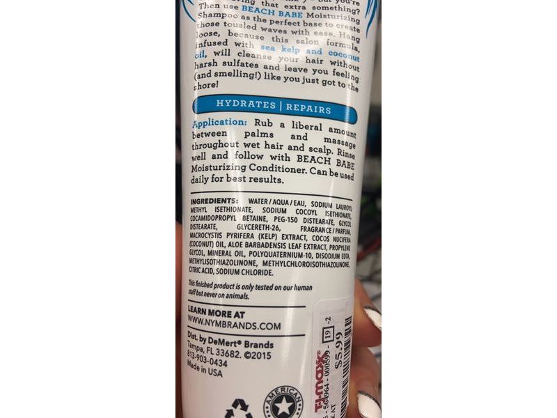 Not Your Mother's Moisturizing Shampoo, Beach Babe, 8 fl oz/237 mL