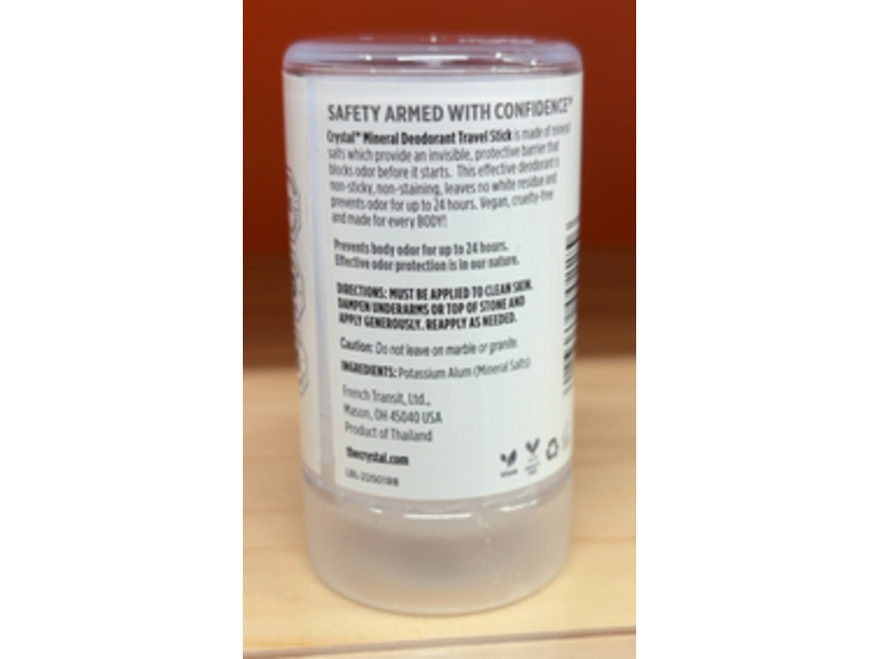 Crystal Mineral Deodorant Stick, Unscented, 1.5 oz/40 g, 2 Count