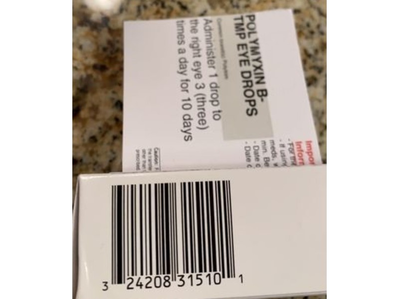 Polymyxin B Sulfate and Trimethoprim Ophthalmic Solution, USP, 10 mL, Bausch & Lomb (RX)