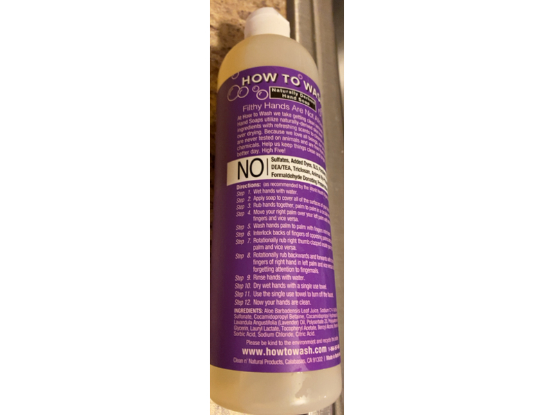 How To Wash Hand Soap, Lavender Fields, 12 fl oz/355 mL
