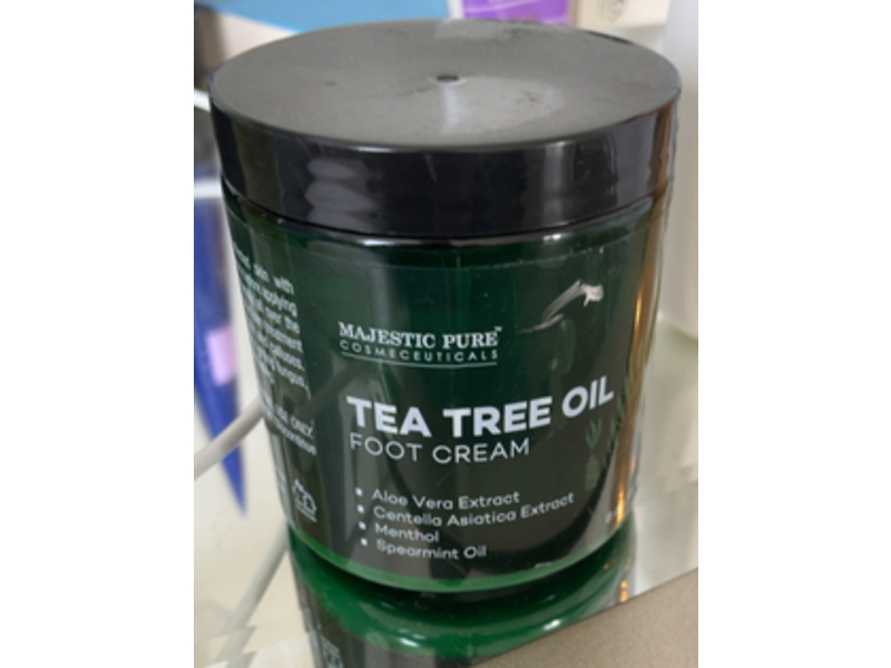 Majestic Pure Foot Cream Tea Tree Oil, 8 oz/227 g