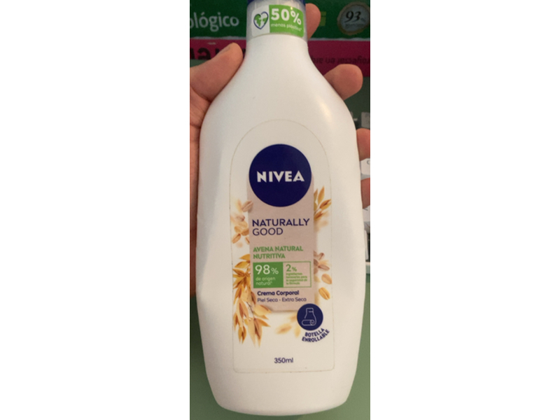 Nivea Naturally Good Crema Corporal, Avena Natural Piel Seca, 350 mL