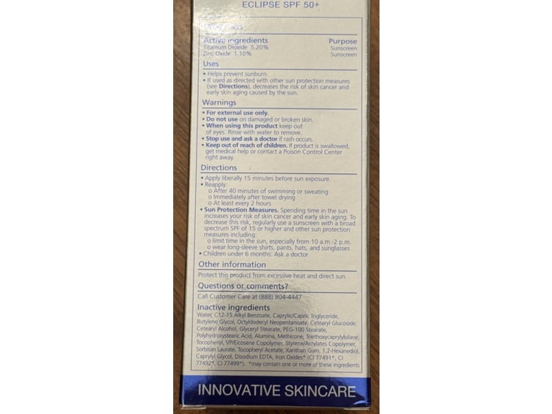 Is Clinical Eclipse Sunscreen Creme, SPF 50+ Translucent, 3.5 oz/100 g