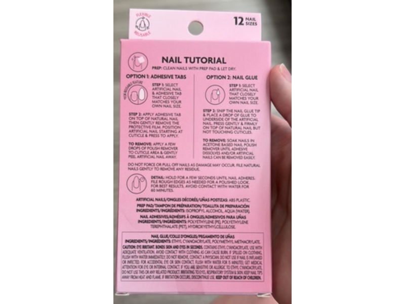 L.A. Girl Luxe Shine Fave Nail Tips Kit, Ombre French GNT733, 28 Count