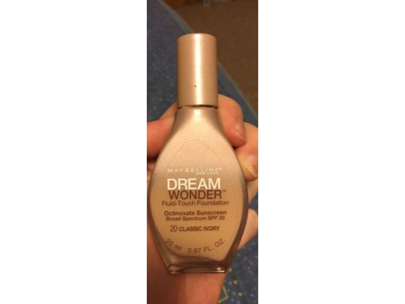 Maybelline New York Dream Wonder Fluid-Touch Foundation, Classic Ivory, 0.67 fl oz/20 mL