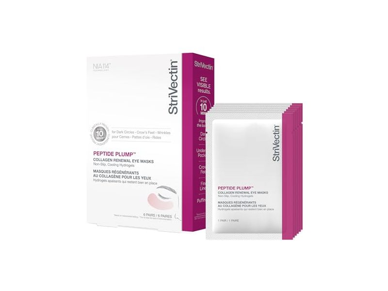Strivectin Peptide Plump Collagen Renewal Eye Masks, 6 Count