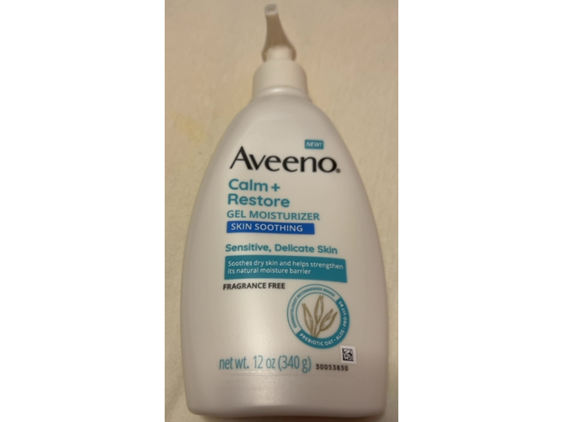 Aveeno Calm + Restore Gel Moisturizer, Skin Soothing, 12 oz/340 g