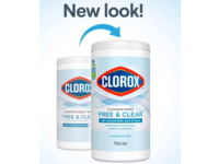 Clorox Free & Clear Cleaning Wipes, Fragrance Free, 0.9 oz/479 g, 75 Count - thumbnail 2