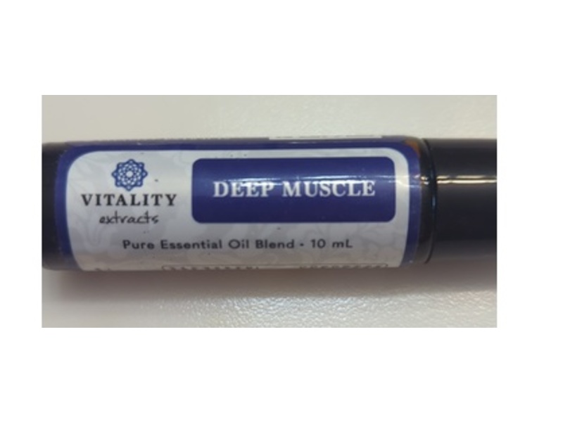 Vitality Extracts Deep Muscle Pure Essential Oil Blend Roll On, 10 mL