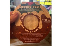 Bomb Cosmetics Pudding Polish Body Buffer Sponge Triple Butter Soap, Mango, Shea & Cocoa Butter, 5.8 oz/165 g - thumbnail 1