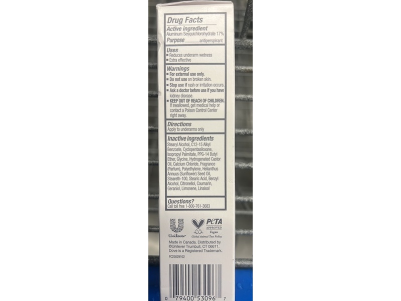 Dove Clinical + Care Nourishing Serum + Antiperspirant Deodorant, Fresh Peach, 2.6 oz/74 g