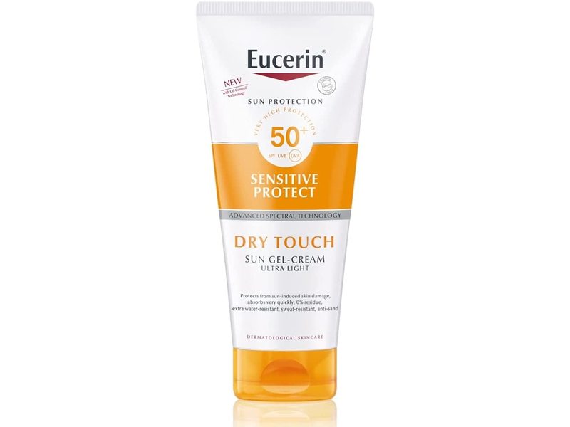 Eucerin Dry Touch Sun Gel-Cream, Ultra Light, Sensitive Protect, Spf 50 ...