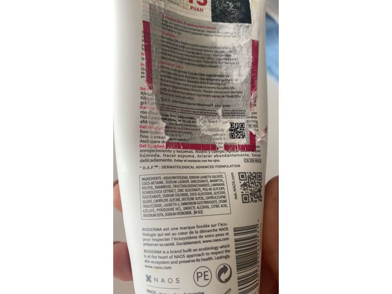 Bioderma Sensibio DS+ Cleansing Gel, 6.7 fl oz/200 mL