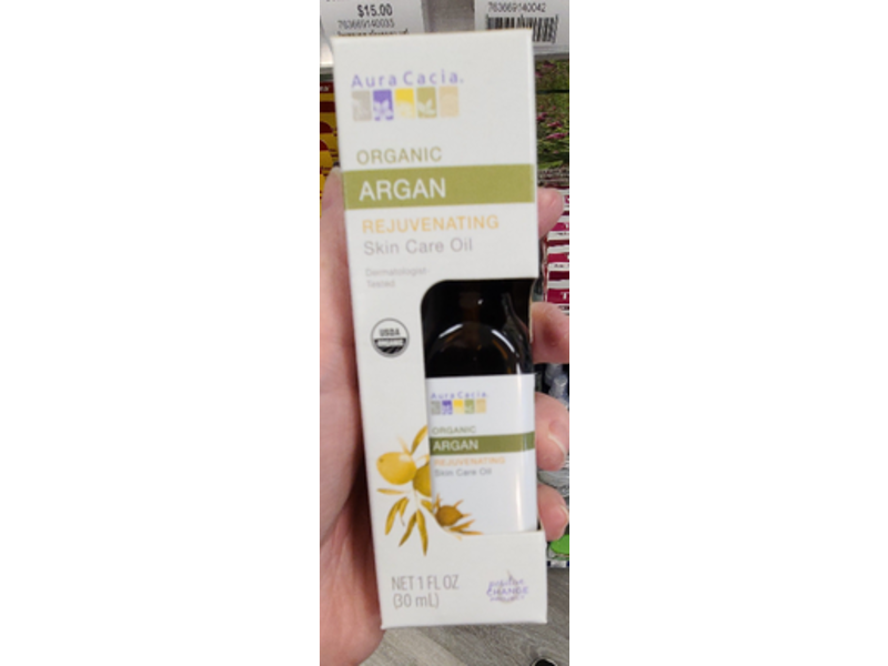 Aura Cacia Organic Rejuvenating Oil, Argan, 1 fl oz/30 mL