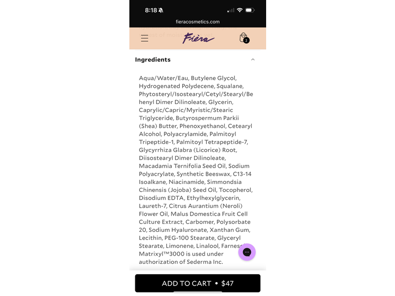 Fiera Moisture Wiser Skin Empowering Cream, 1.69 fl oz/50 mL