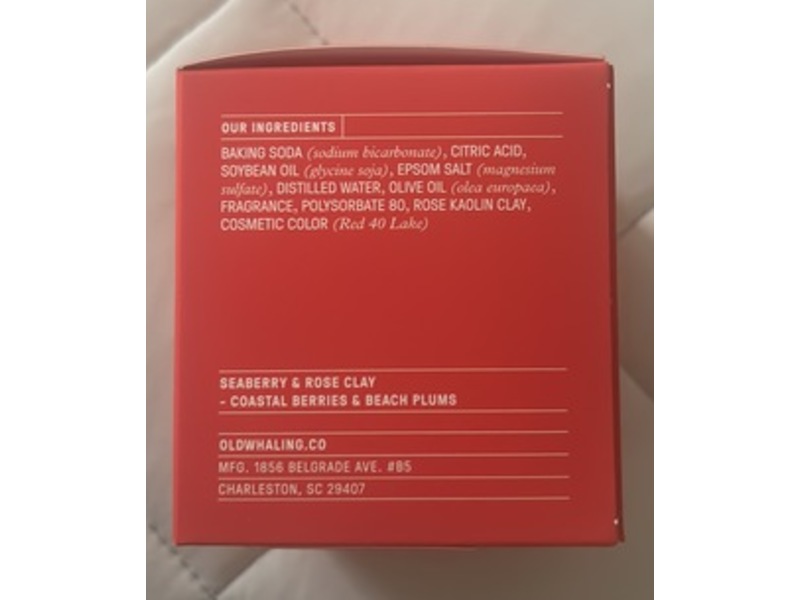 Old Whaling Co Bath Bomb, Sea Berry & Rose Clay, 8 oz, Pack Of 4