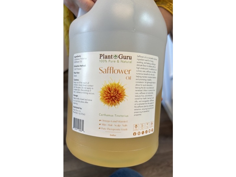 Plant Guru Safflower Oil, 1 Gallon