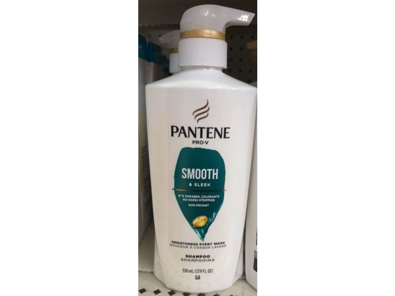 Pantene Pro-V Smooth & Sleek Shampoo, 17.6 fl oz/530 mL