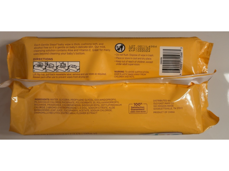 Gentle Steps Wipes, Shea Butter, 64 Count