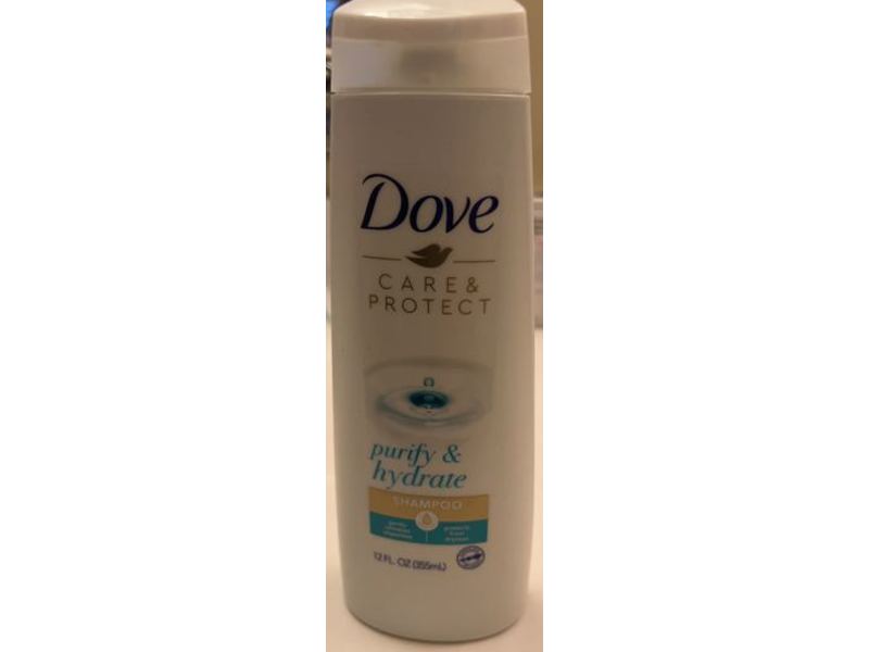 Dove Care & Protect Shampoo, Purify & Hydrate, 12 fl oz/355 mL