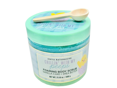 Onyx Bathhouse Chillin' With My Peeps Foaming Body Scrub, Vanilla Cake + Shea Butter, 21.16 oz/599 g