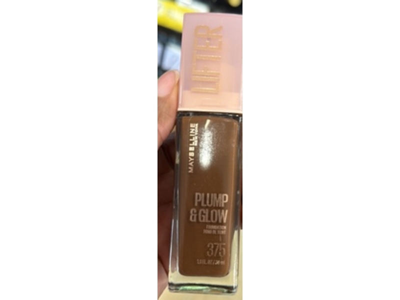 Maybelline New York Lifter Plump & Glow Foundation, 375, 1 fl oz/30 mL