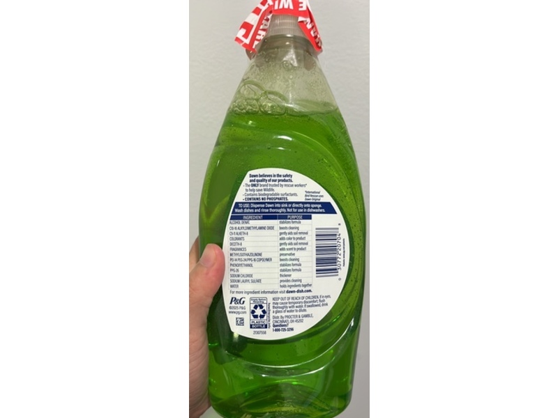 Dawn Dishwashing Liquid, Apple Blossom, 18 fl oz/532 mL
