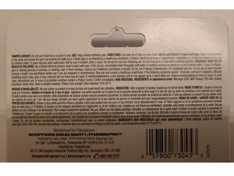 Life Brand Oral Anesthetic Gel, 9.5 g