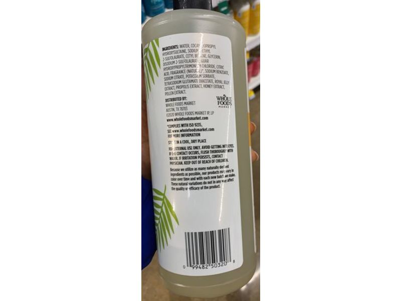 365 Whole Foods Market Strength & Vitality Shampoo, Coconut & Honey, 32 fl oz/946 mL